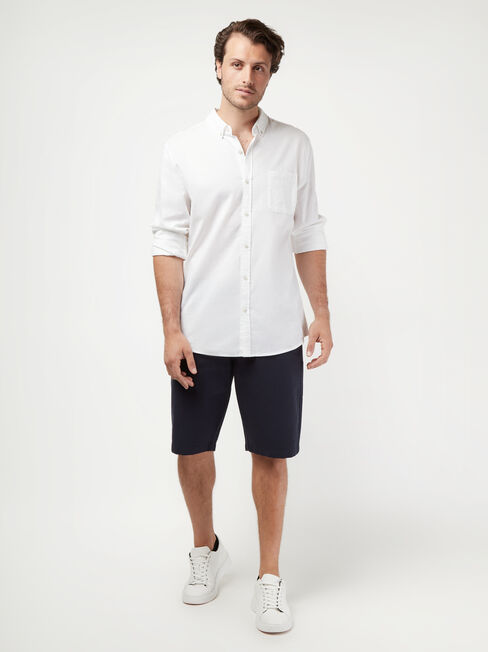 LS Brody Textured Shirt, White, hi-res