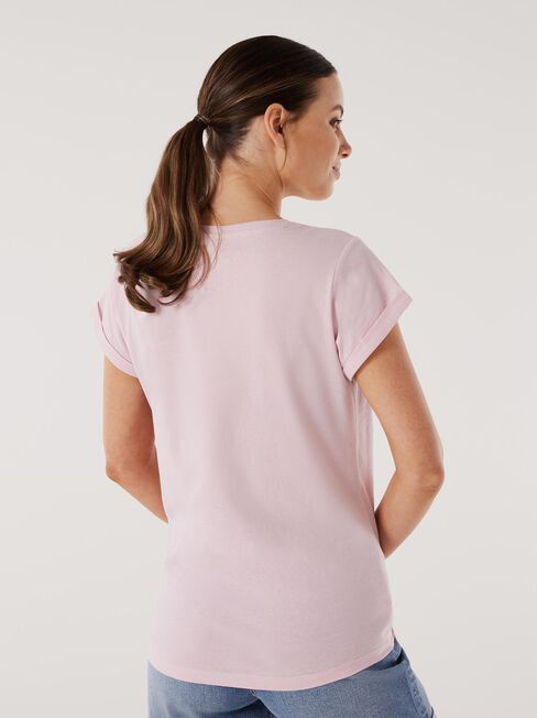 Essential Pocket Tee, Peony, hi-res
