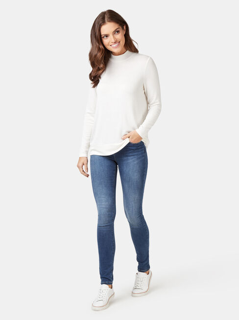 Layla Soft Touch Top, White, hi-res