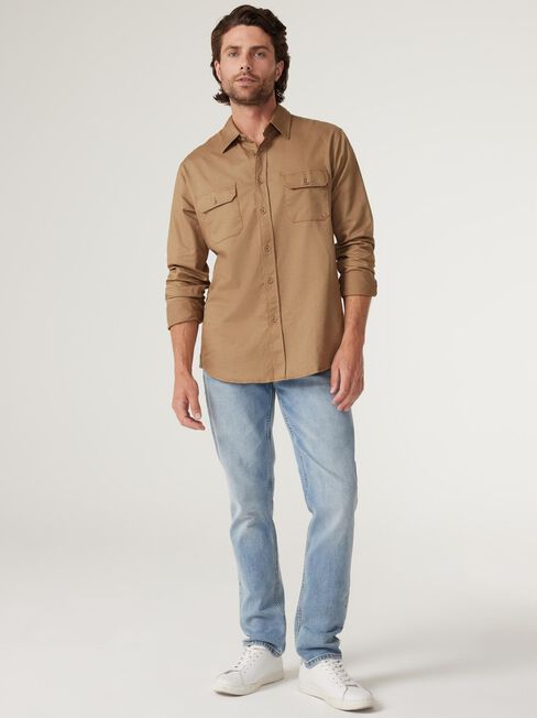 LS Colton Utility Shirt, Tobacco, hi-res