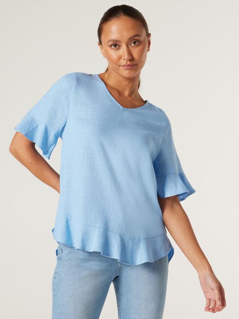 Avrel Ruffle Hem Top