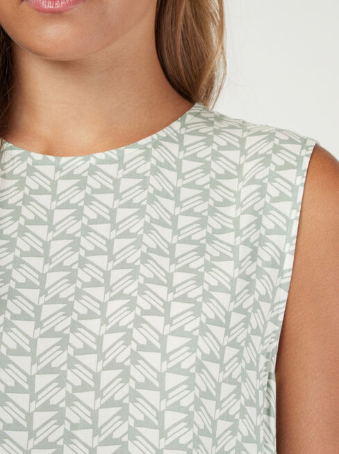 Anna Peplum Top, Green, hi-res