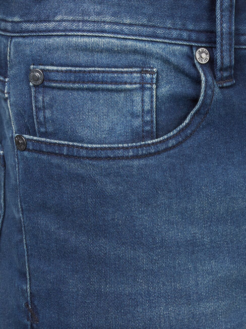 Slim Straight Knit Jeans Blue Black | Jeanswest