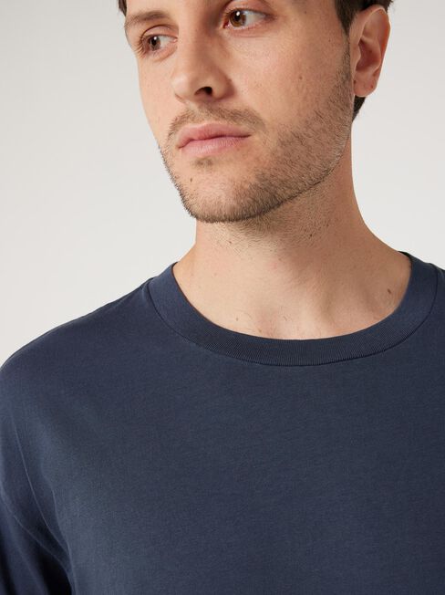 Ace Relaxed Fit Basic Crew Tee, Faded Ink, hi-res