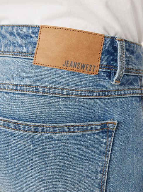 Relaxed Straight Jeans, Mid Wash, hi-res