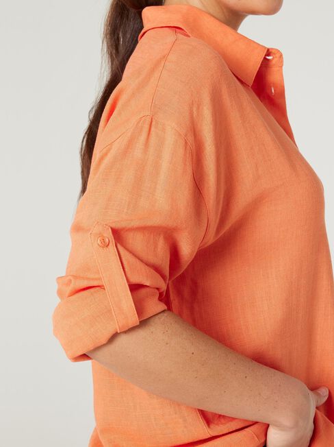 Rudi Relaxed Shirt, Orange, hi-res