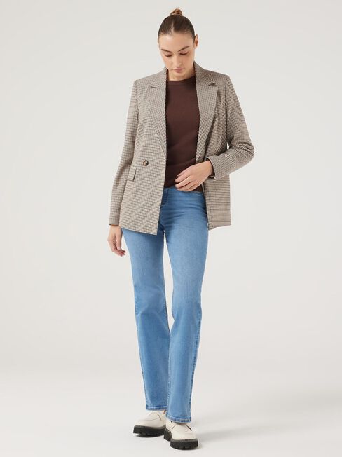 Eden Crew Neck Knit, Chocolate, hi-res