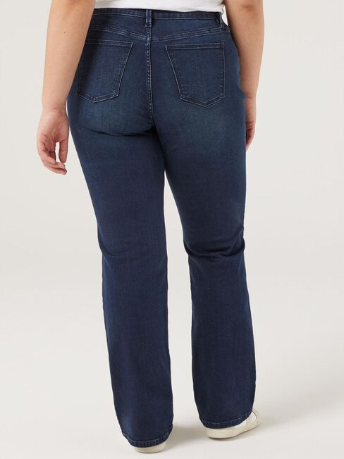 Curve Bootcut Jeans, Dark Indigo, hi-res