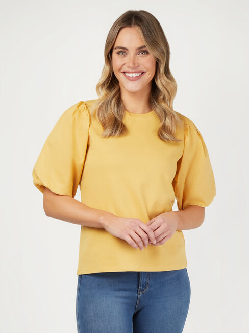Charlie Cotton Puff Sleeve Top | Jeanswest