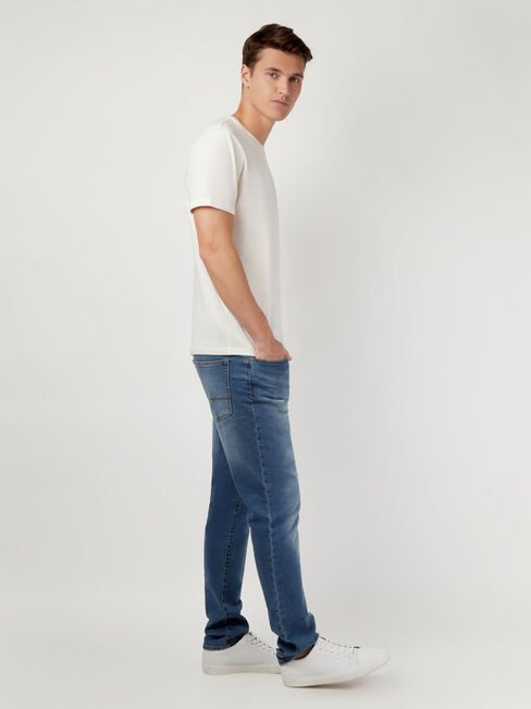 SS Trent Print Crew Tee, White, hi-res