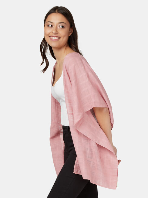 Polly Printed Kimono, Pink, hi-res