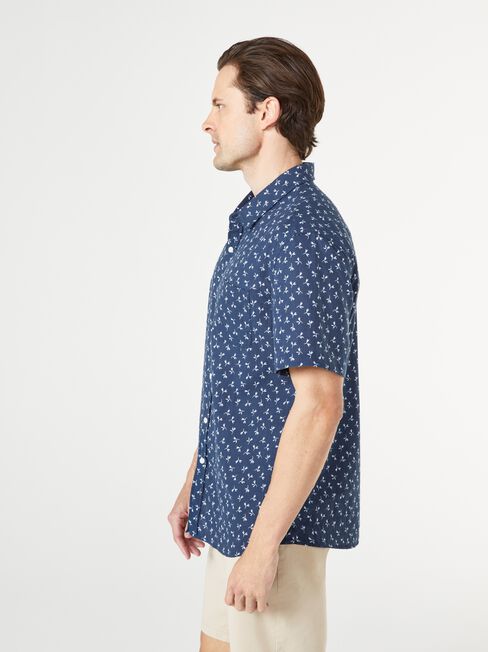 SS Pierson Print Shirt, Blue, hi-res