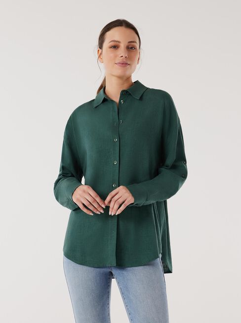 Rudi Relaxed Shirt, Green, hi-res