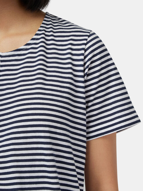 Hannah Henley Tee, Stripe, hi-res