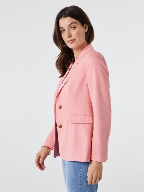Kitty Straight Blazer, Pink, hi-res