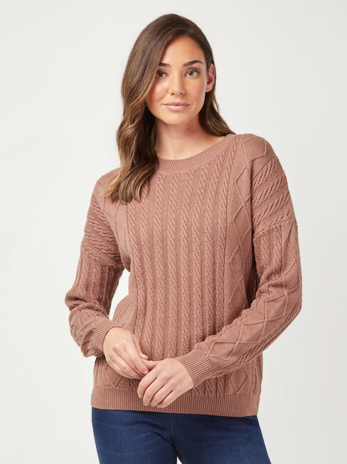 Carrie Cotton Cable Pullover