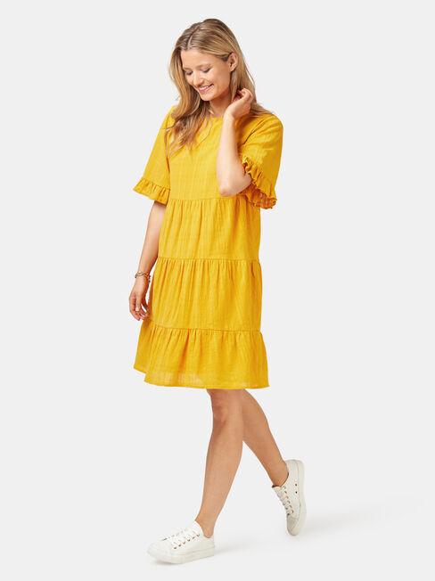 Julia Kaftan Dress, Yellow, hi-res