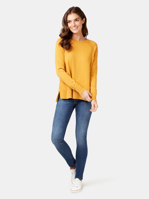 Stella Cotton Knit, Yellow, hi-res