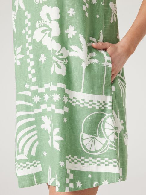 Sophie Shift Dress, Leaf Green, hi-res