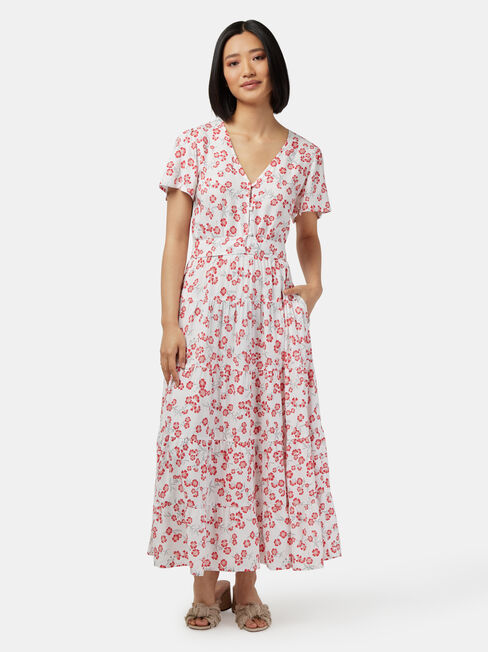 Belinda Maxi Tie Front Dress | Jeanswest