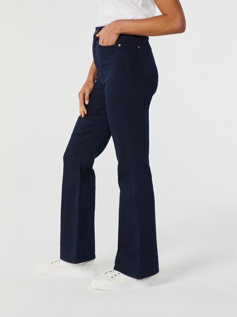 Helen High Waisted Flare Jeans, Dark Indigo, hi-res