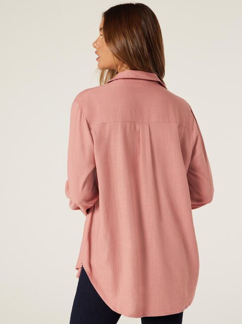 Sisi Relaxed Shirt, Dusty Pink, hi-res