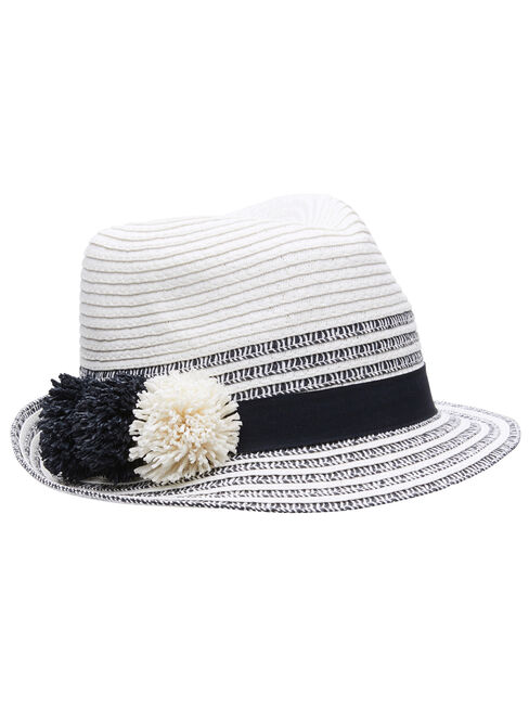 Pace Trilby Hat, White, hi-res