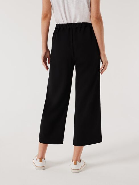 Terri Twill Crop Wide Leg Pant, Black, hi-res