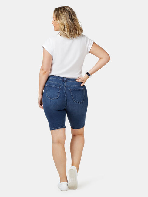 Talia Curve Embracer Knee Length Short, Blue, hi-res