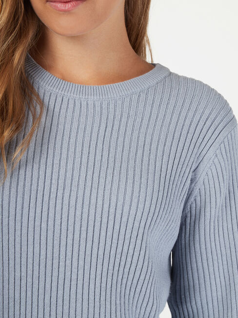 Adriana Rib Knit, Grey, hi-res