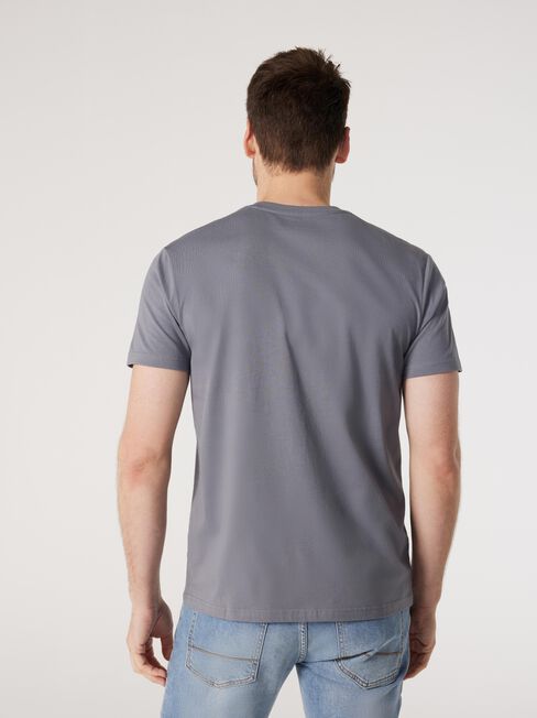 SS Knox Print Crew Tee, Grey, hi-res