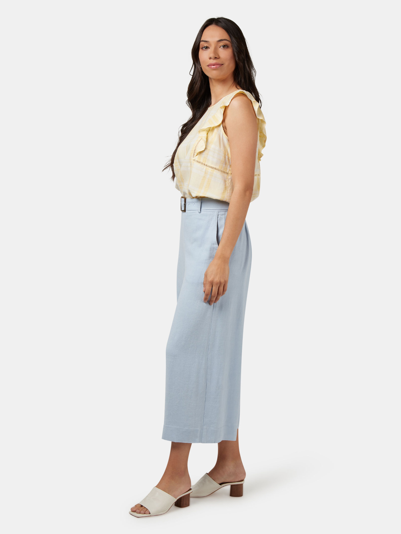 Light blue crop pants store