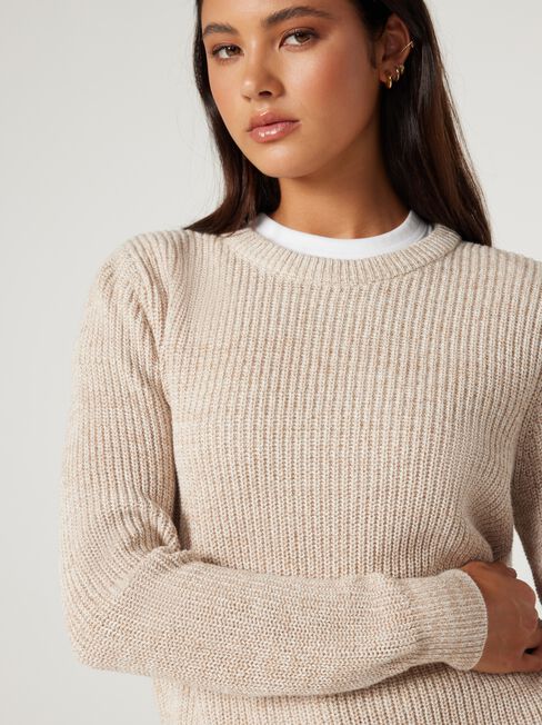 Dallas Cotton Twist Pullover, Neutral, hi-res
