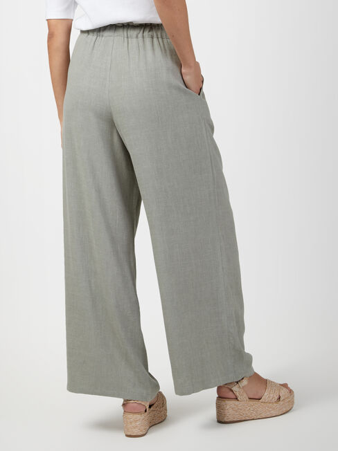 Willow Wide Leg Pant, Green, hi-res