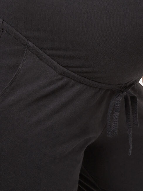 Louisa Drop Crotch Jersey Pant, Black, hi-res