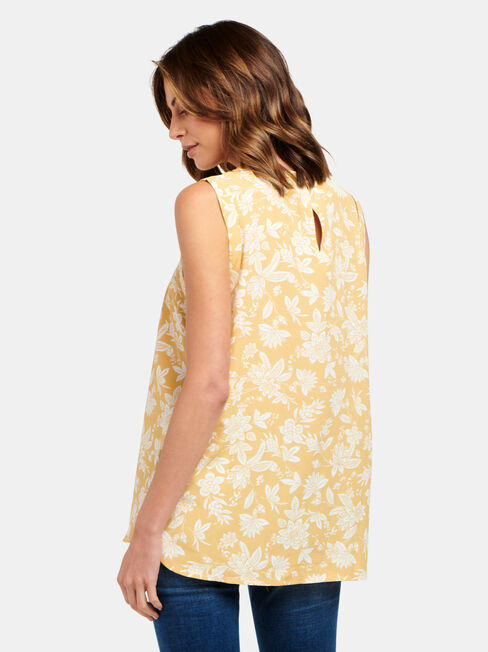 Emily Pleat Front Top, White, hi-res
