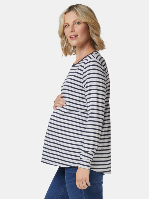 Tina Maternity Tee, Blue, hi-res