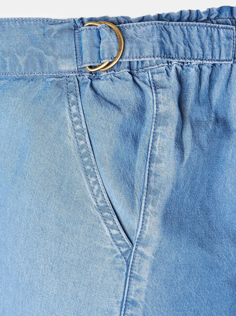 Alana Chambray Maternity Pants, Blue, hi-res