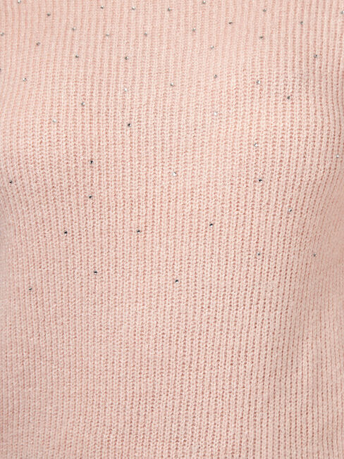 Uma Embellished Pullover, Pink, hi-res