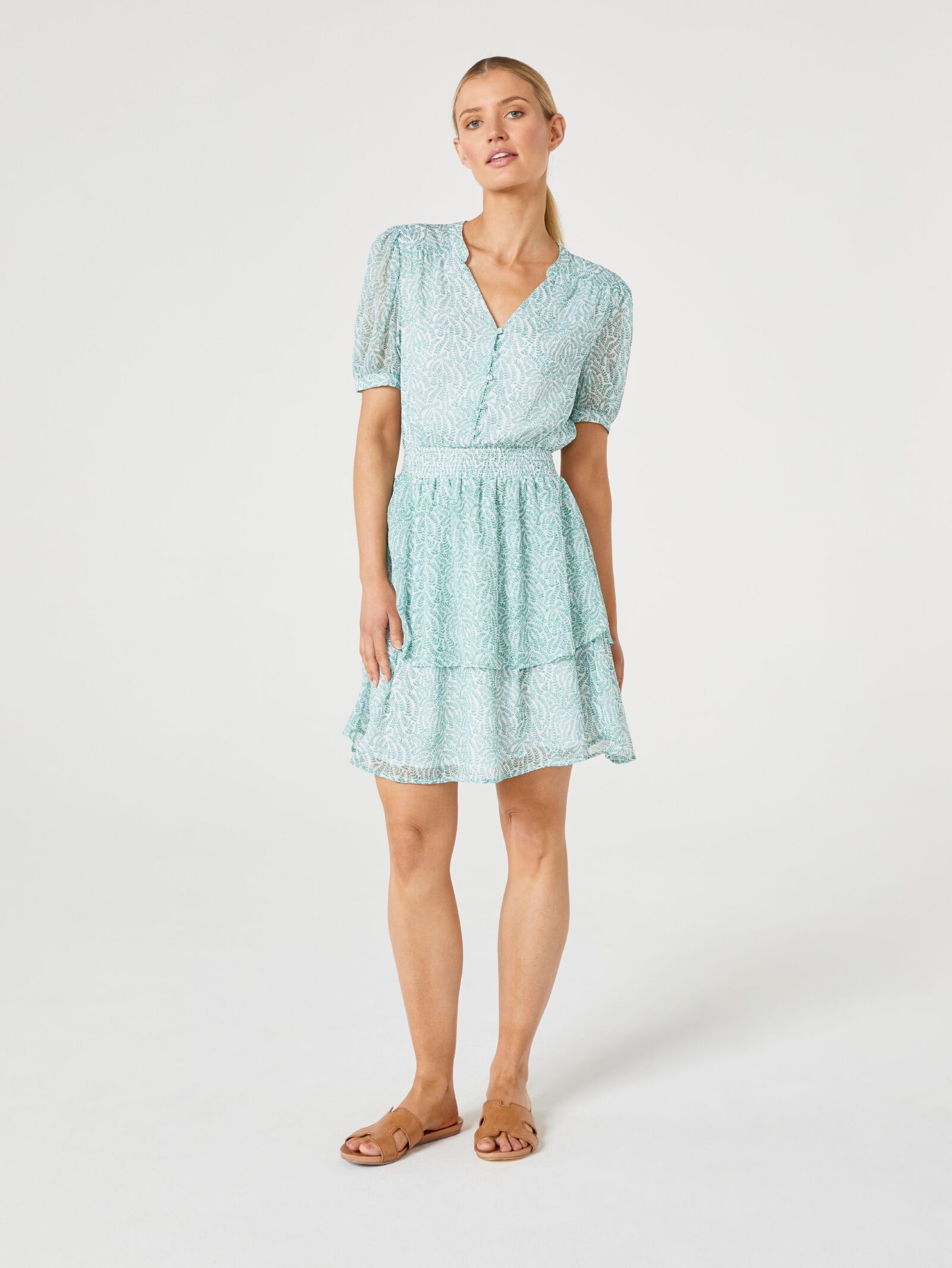 Leah Shirred Waist Dress Jeanswest