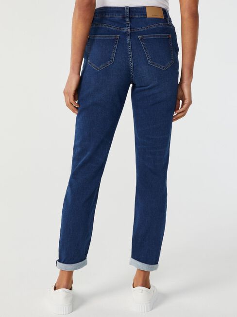 Louisa Slim Boyfriend Jeans, Dark Indigo, hi-res