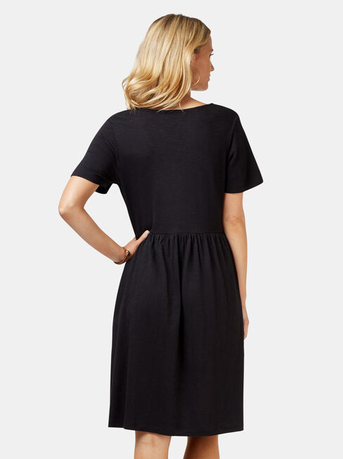 Isabel Jersey Dress, Black, hi-res
