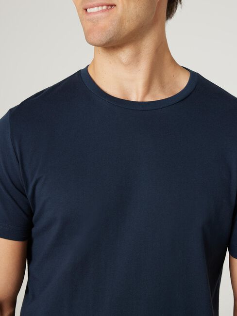 Basic Short Sleeve Tee, Navy, hi-res