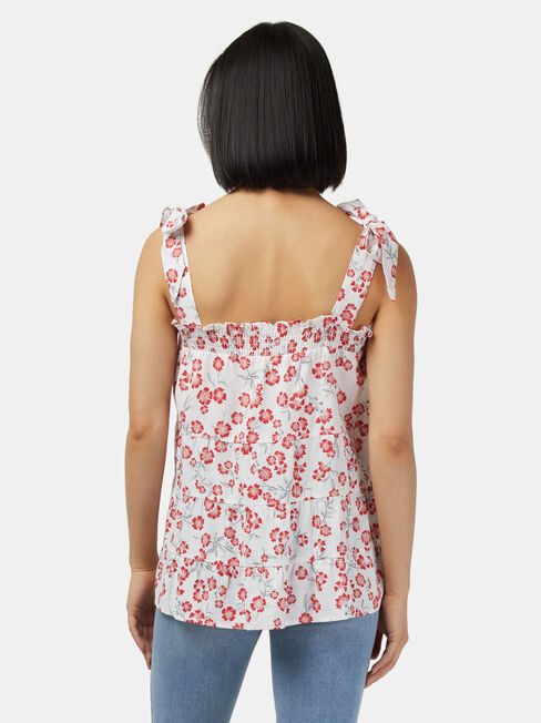 Olivia Tiered Cami, Floral, hi-res