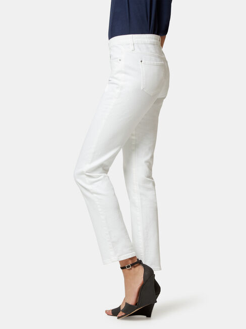 Slim Straight Jeans White, White, hi-res