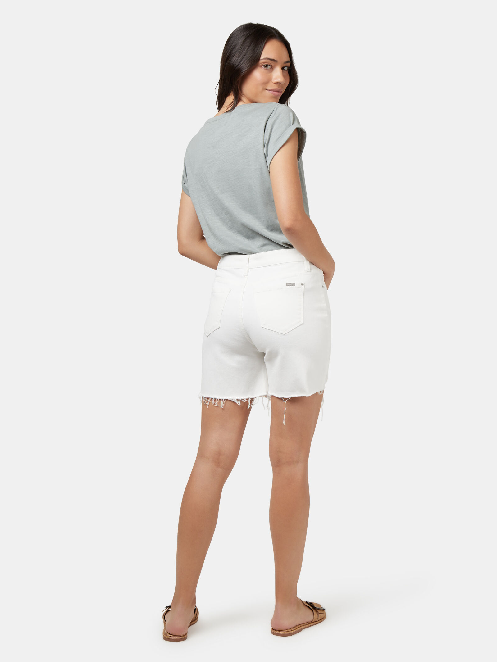 Womens white bermuda shorts discount