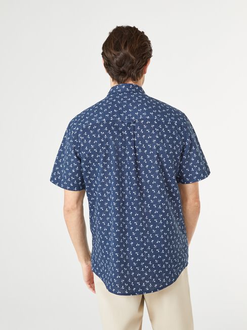 SS Pierson Print Shirt, Blue, hi-res