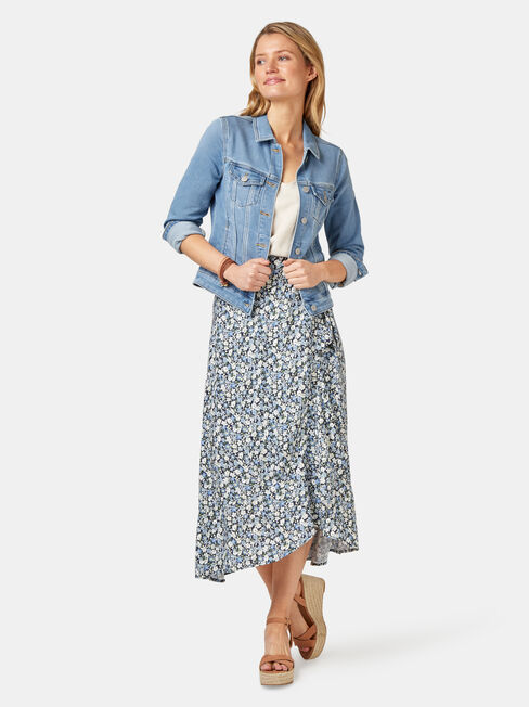 Chloe Midi Wrap Skirt, Mid Indigo, hi-res