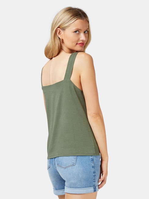 Rose Jersey Cami, Green, hi-res