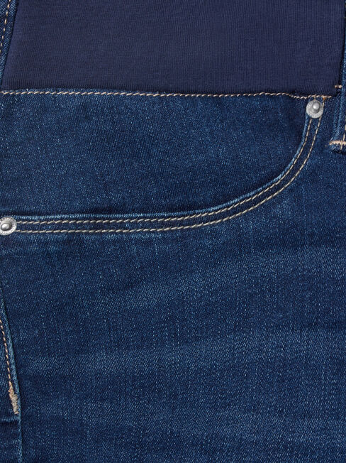 Maternity Bermuda Short, Blue, hi-res